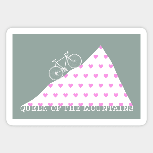 Cyclist Queen of the Mountains Climbing Love Magnet by NeddyBetty